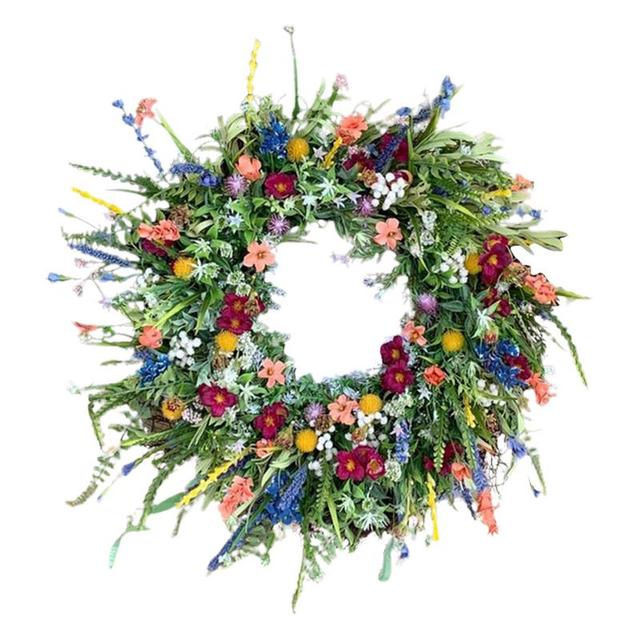 Spring Colorful Wreath Mixed Flower Wreaths 35cm/40cm Wildflower